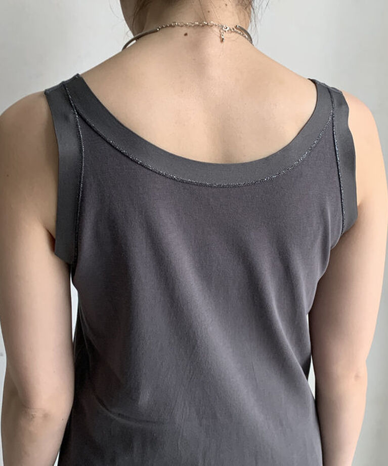  「ラメステッチキャミタンク」|Tシャツ・カットソー|