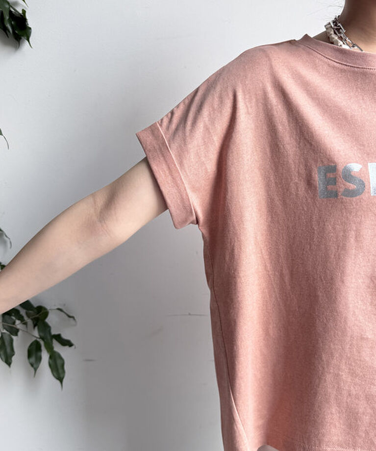  「【WEB限定】 箔プリントロールアップTEE」|Tシャツ・カットソー|