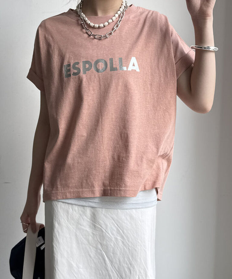  「【WEB限定】 箔プリントロールアップTEE」|Tシャツ・カットソー|