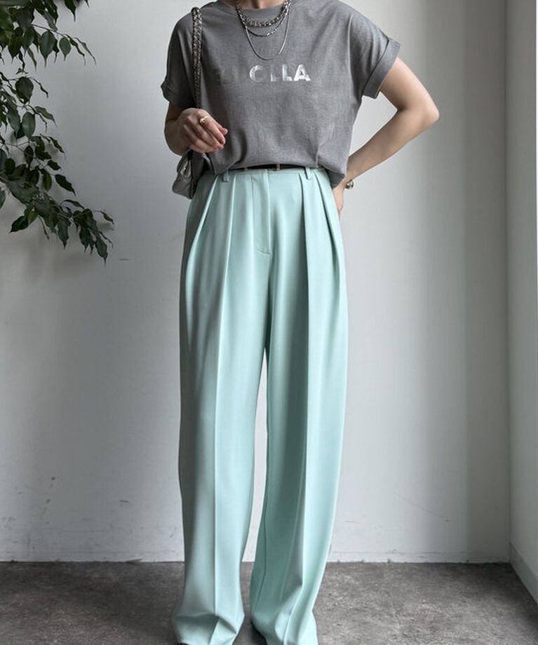  「【WEB限定】 箔プリントロールアップTEE」|Tシャツ・カットソー|