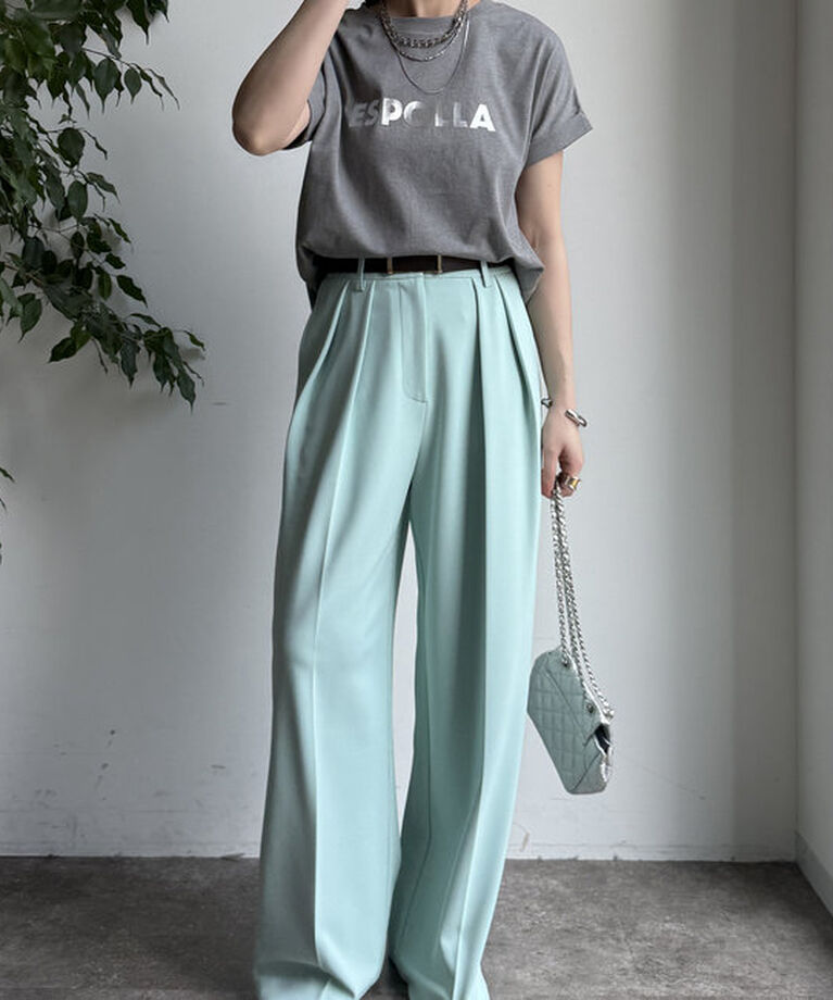 「【WEB限定】 箔プリントロールアップTEE」|Tシャツ・カットソー|