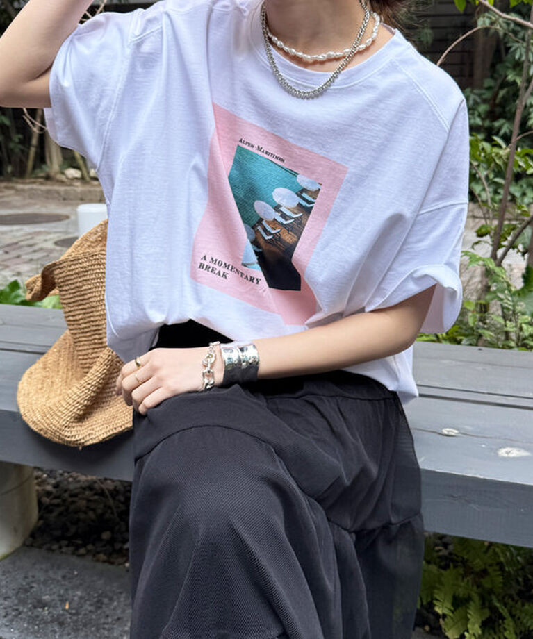  「ワイドフォトTEE」|Tシャツ・カットソー|オフホワイト