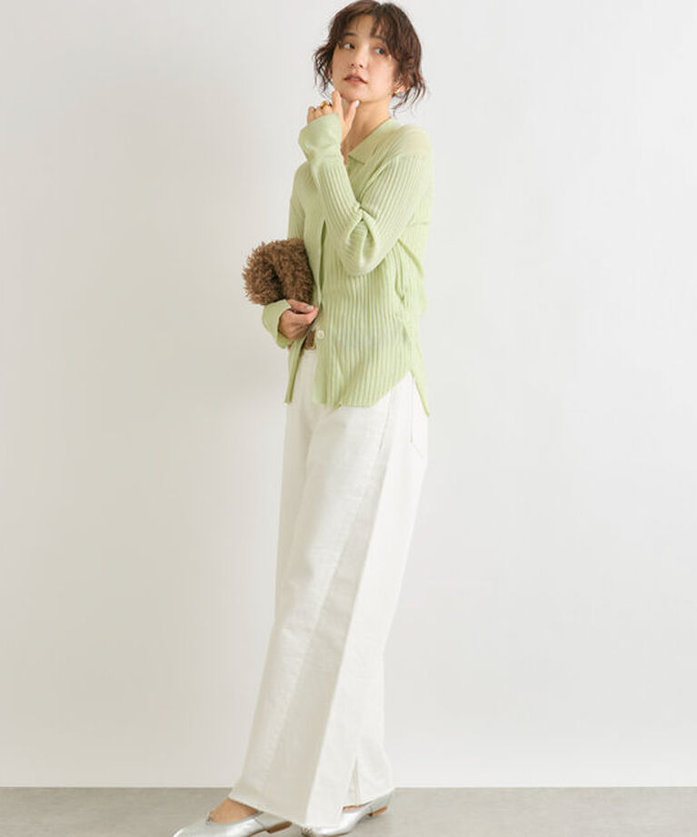  「【MONN.:.(モン)】neat wide DENIM」|デニム|