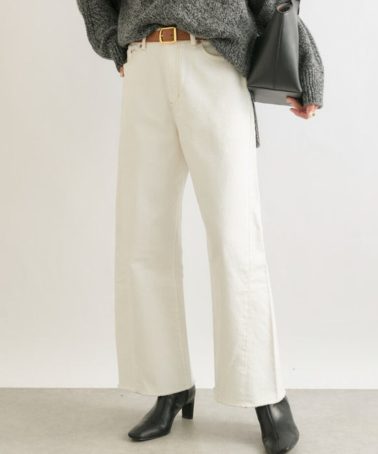  「【MONN.:.(モン)】neat wide DENIM」|デニム|