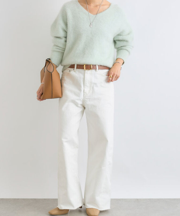  「【MONN.:.(モン)】neat wide DENIM」|デニム|