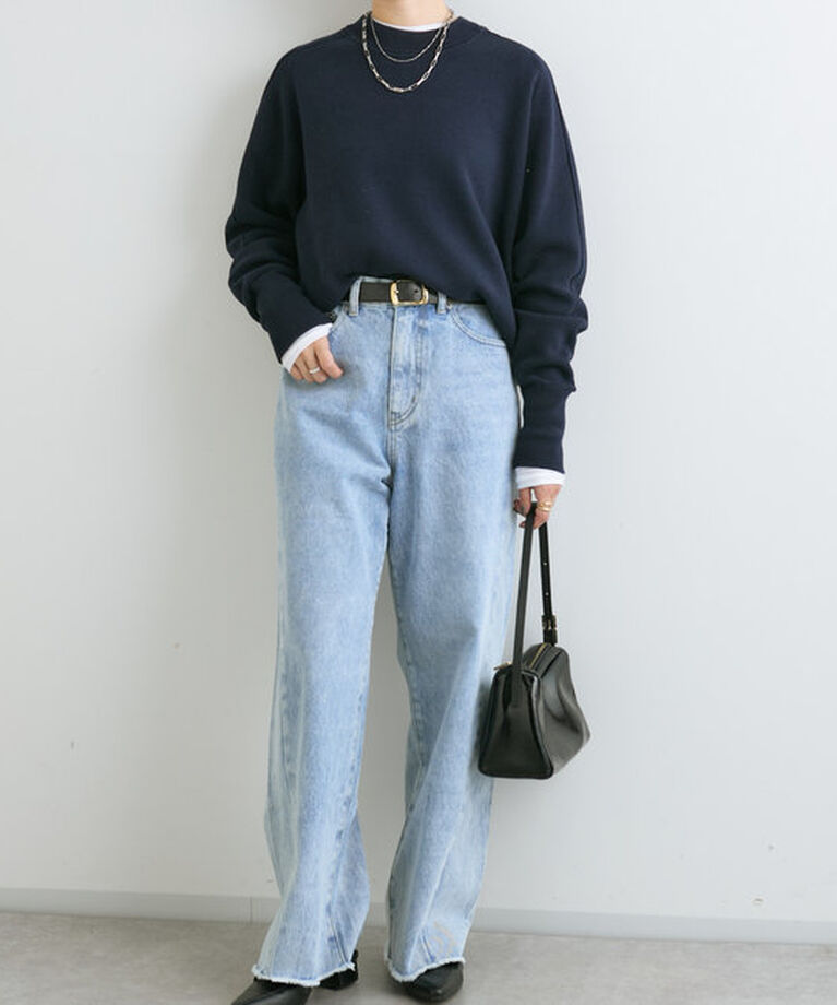  「【MONN.:.(モン)】neat wide DENIM」|デニム|