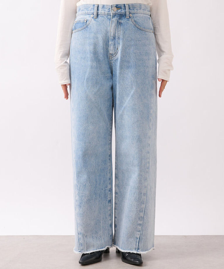  「【MONN.:.(モン)】neat wide DENIM」|デニム|