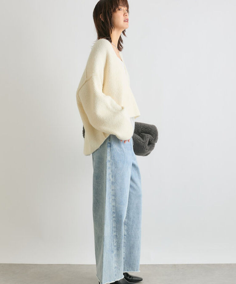  「【MONN.:.(モン)】neat wide DENIM」|デニム|