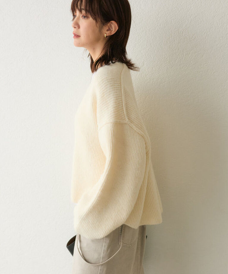  「【ゆったり着やすい】ルーズプランジニット」|ニット・セーター|