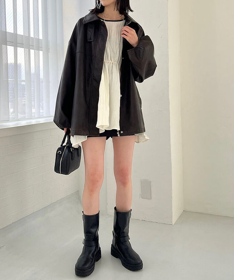  「【3色展開】フェイクレザージャケット」|その他|
