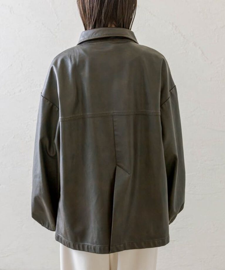  「【3色展開】フェイクレザージャケット」|その他|
