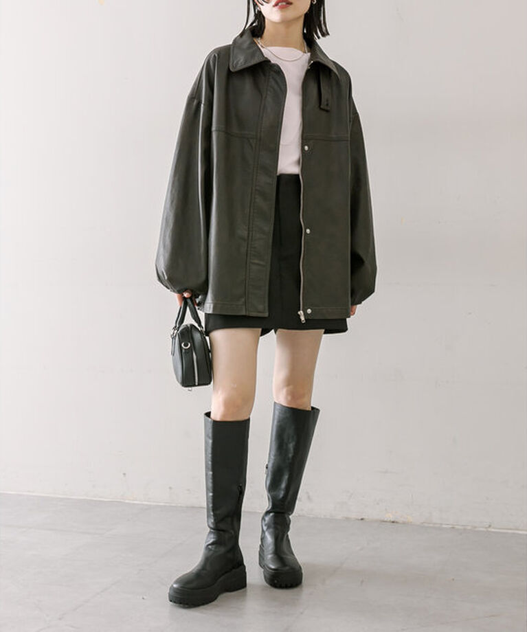  「【3色展開】フェイクレザージャケット」|その他|