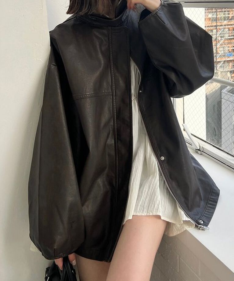  「【3色展開】フェイクレザージャケット」|その他|