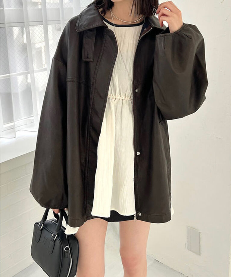  「【3色展開】フェイクレザージャケット」|その他|