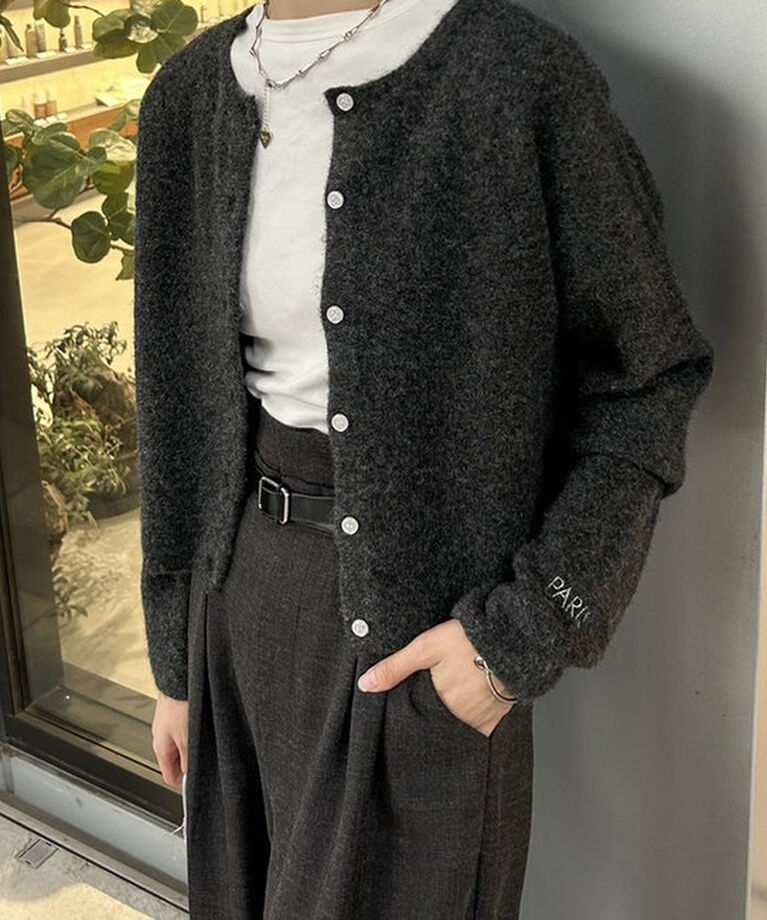  「【レイヤードスタイルも◎】PARIS刺繍カーディガン」|カーディガン|
