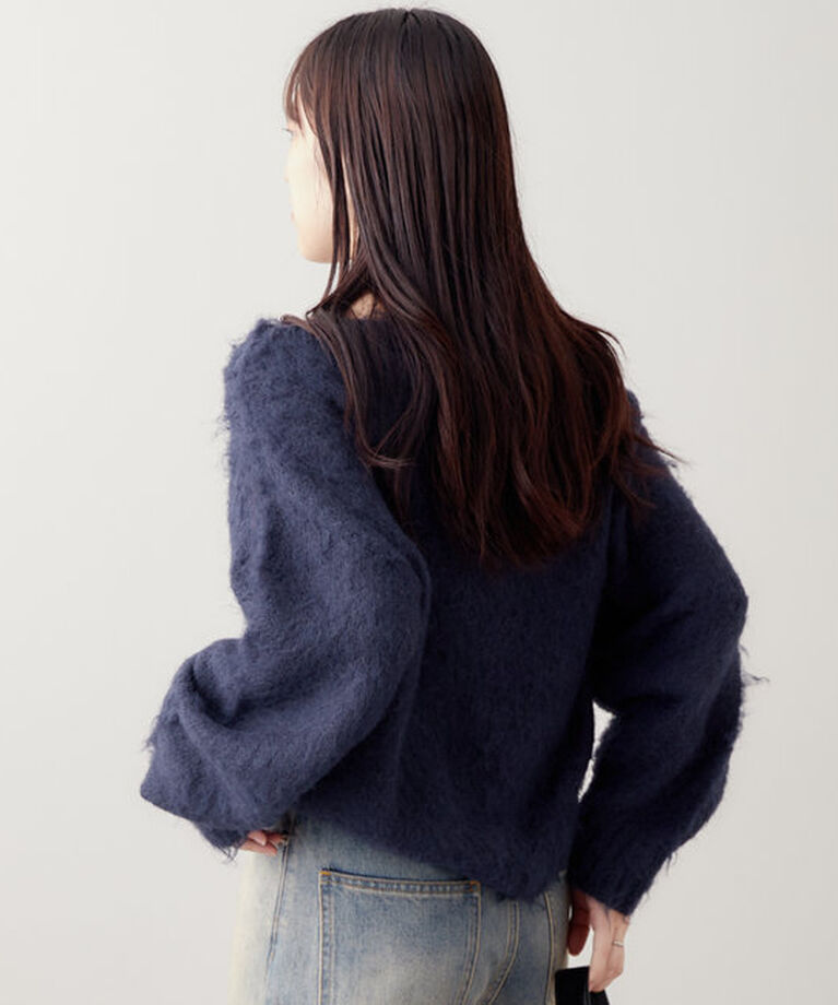  「モヘアライクワイドネックニット」|ニット・セーター|