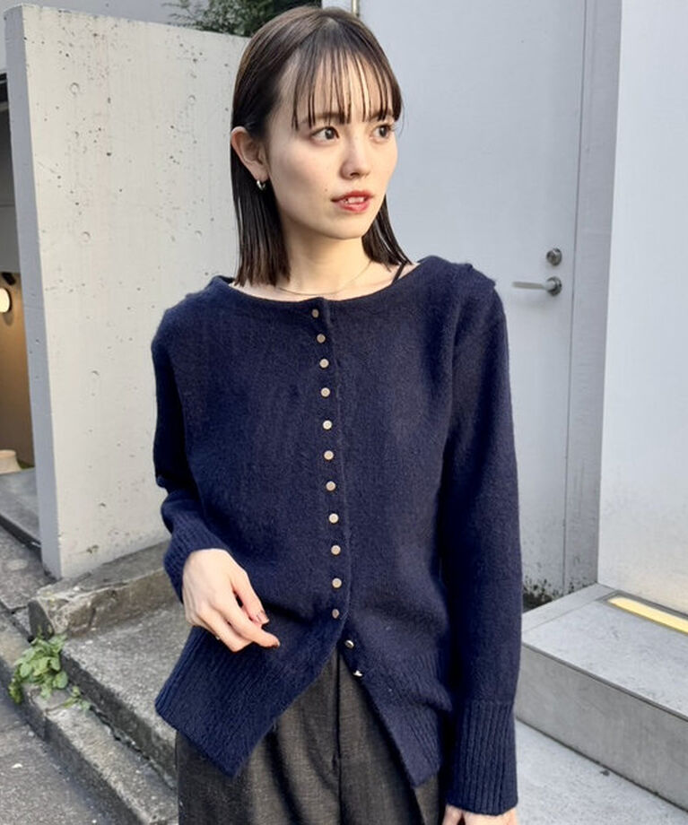  「ショルダーギャザーボタンカーディガン」|カーディガン|