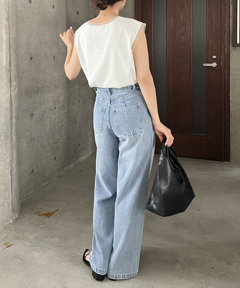  「【リバイバルアイテム】1ポイントノースリーブTシャツ」|Tシャツ・カットソー|