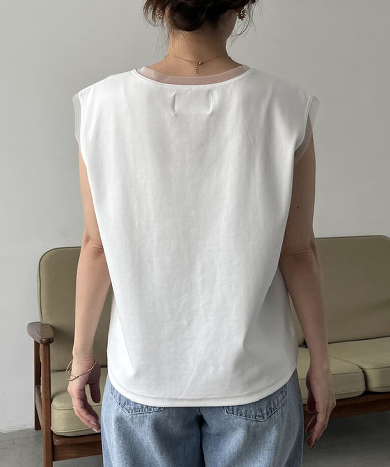  「【リバイバルアイテム】1ポイントノースリーブTシャツ」|Tシャツ・カットソー|
