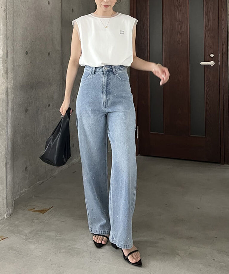  「【リバイバルアイテム】1ポイントノースリーブTシャツ」|Tシャツ・カットソー|