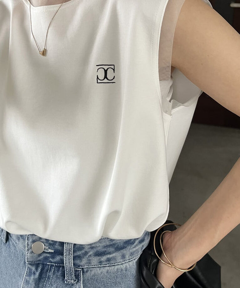  「【リバイバルアイテム】1ポイントノースリーブTシャツ」|Tシャツ・カットソー|