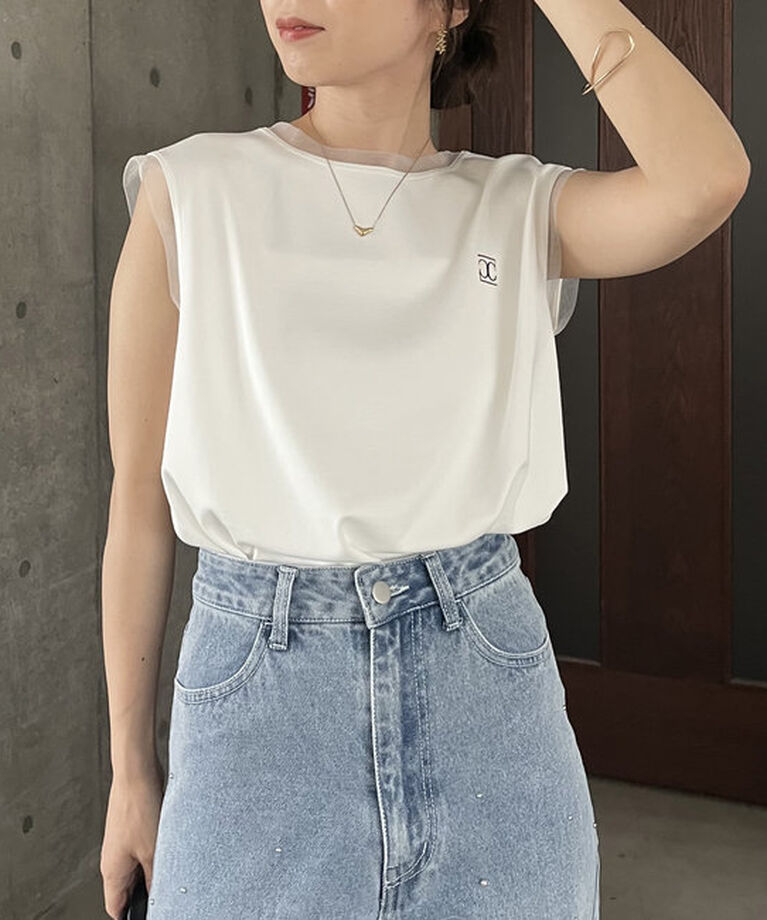  「【リバイバルアイテム】1ポイントノースリーブTシャツ」|Tシャツ・カットソー|