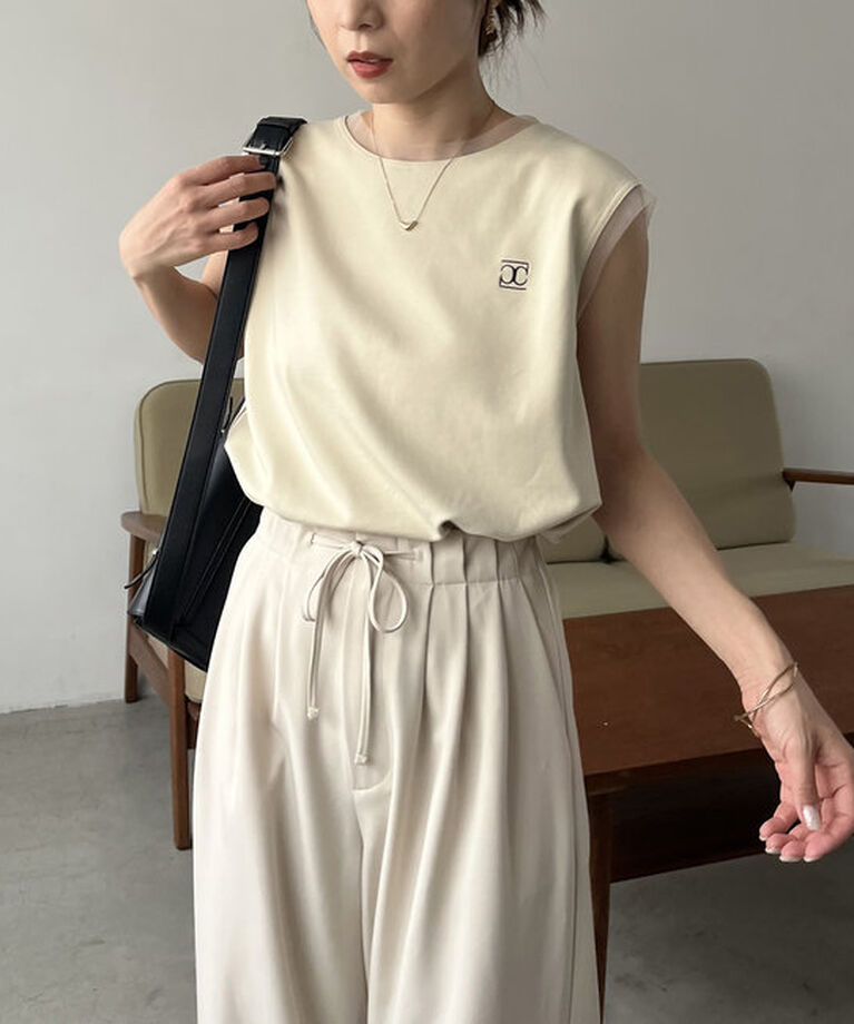  「【リバイバルアイテム】1ポイントノースリーブTシャツ」|Tシャツ・カットソー|