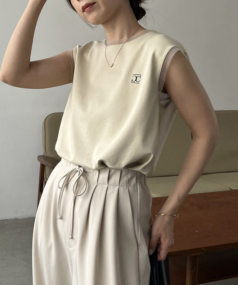  「【リバイバルアイテム】1ポイントノースリーブTシャツ」|Tシャツ・カットソー|