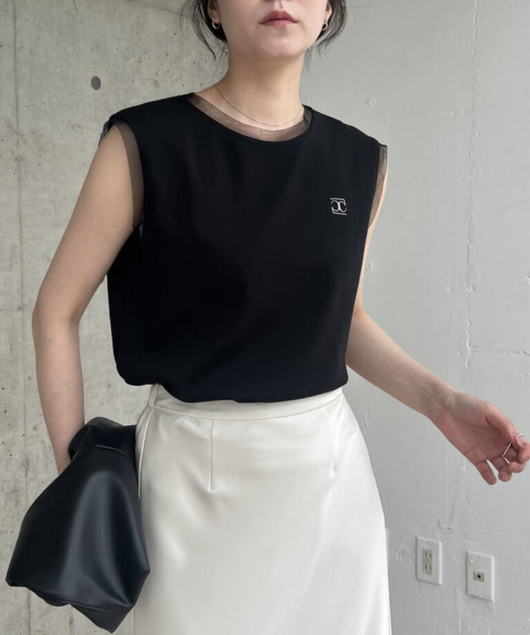  「【リバイバルアイテム】1ポイントノースリーブTシャツ」|Tシャツ・カットソー|