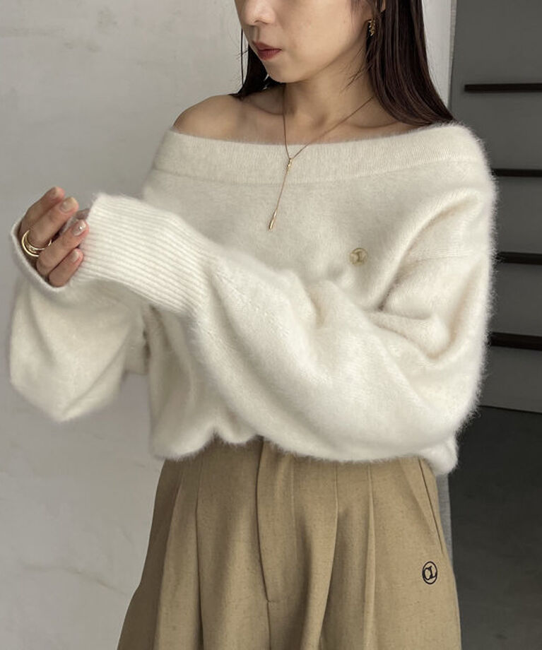 「【C.L】FOXカシミアボートネックニット」|ニット・セーター|