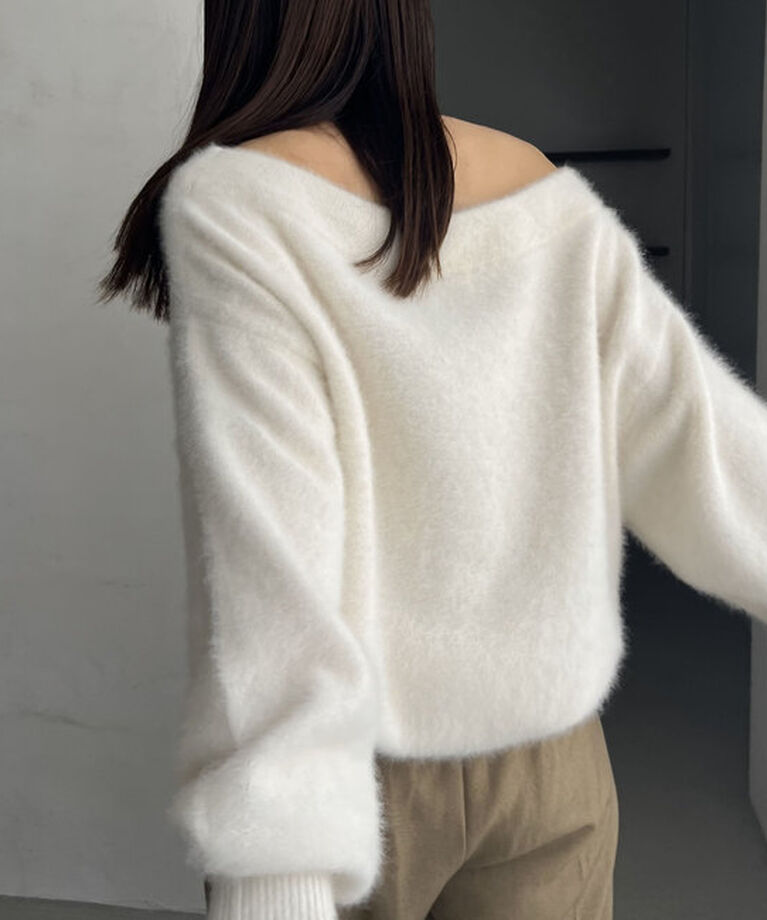  「【C.L】FOXカシミアボートネックニット」|ニット・セーター|