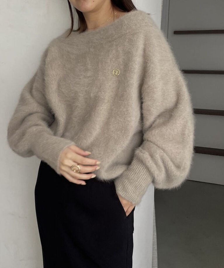  「【C.L】FOXカシミアボートネックニット」|ニット・セーター|