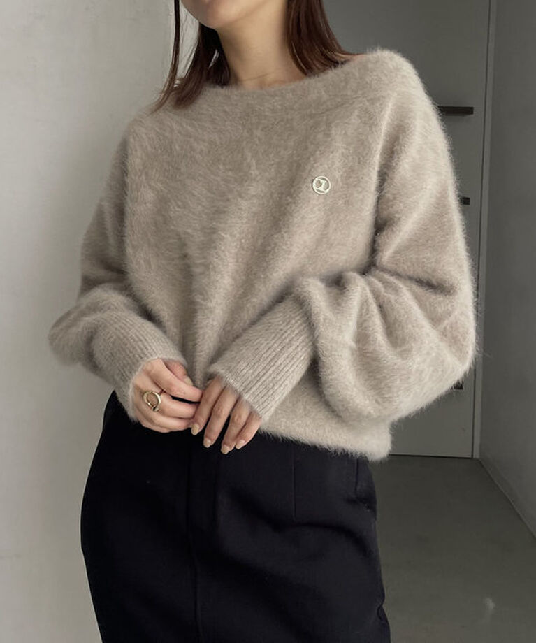  「【C.L】FOXカシミアボートネックニット」|ニット・セーター|