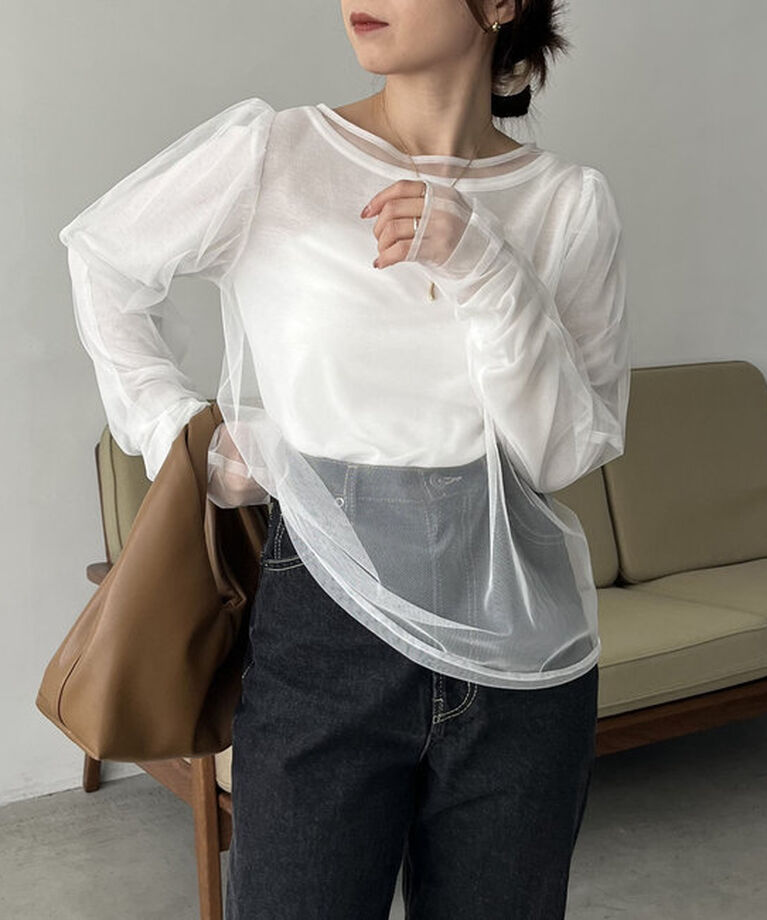  「2SETチュールロンT」|Tシャツ・カットソー|ホワイト