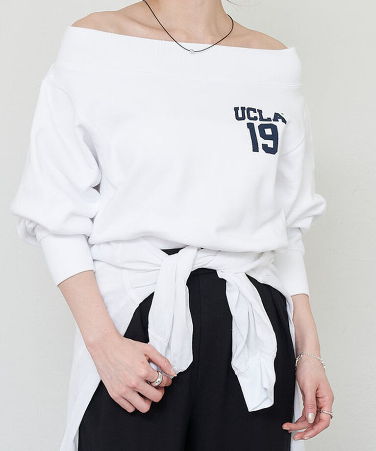  「《大人気》【GOOD ROCK SPEED】college オフショルスウェット」|Tシャツ・カットソー|ホワイト