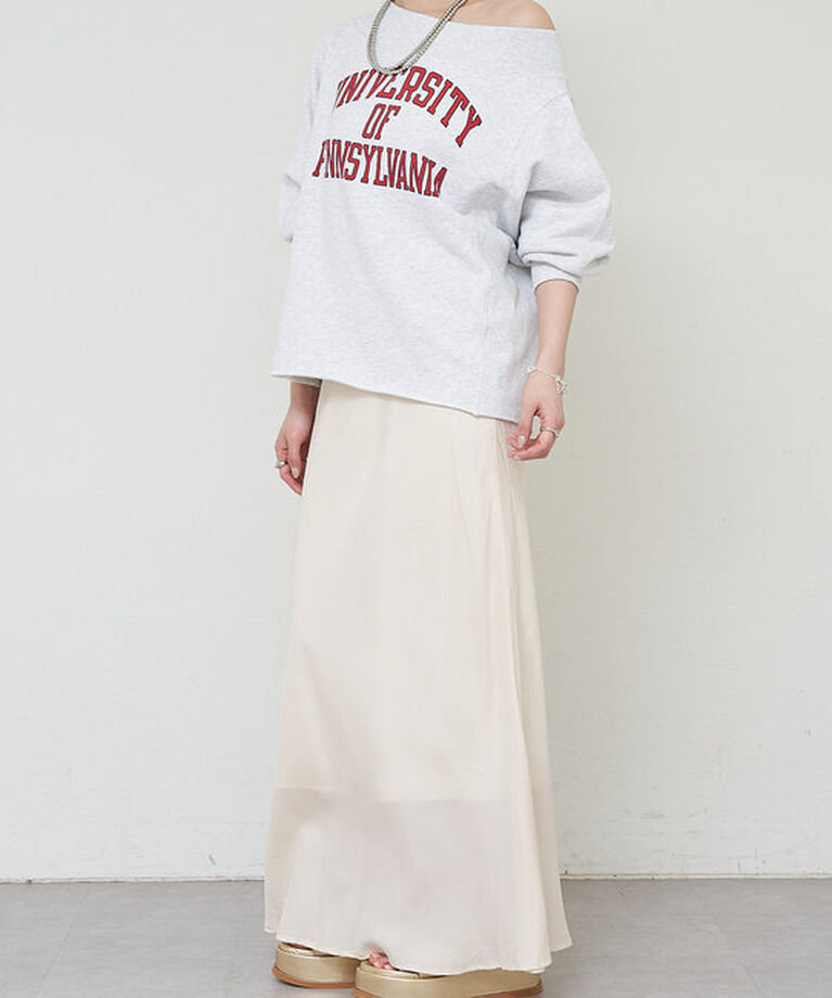  「《大人気》【GOOD ROCK SPEED】college オフショルスウェット」|Tシャツ・カットソー|