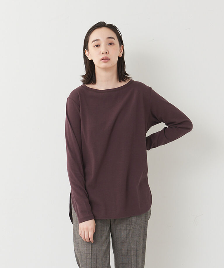 collex「【新色登場】ウール混 リラックスロングスリーブプルオーバー」|Tシャツ・カットソー|ダークブラウン