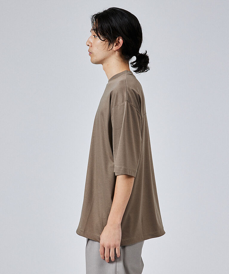 ABAHOUSE「【ドローコード】Wシルケット ドレープ Tシャツ / オーバーサイズ」|Tシャツ・カットソー|