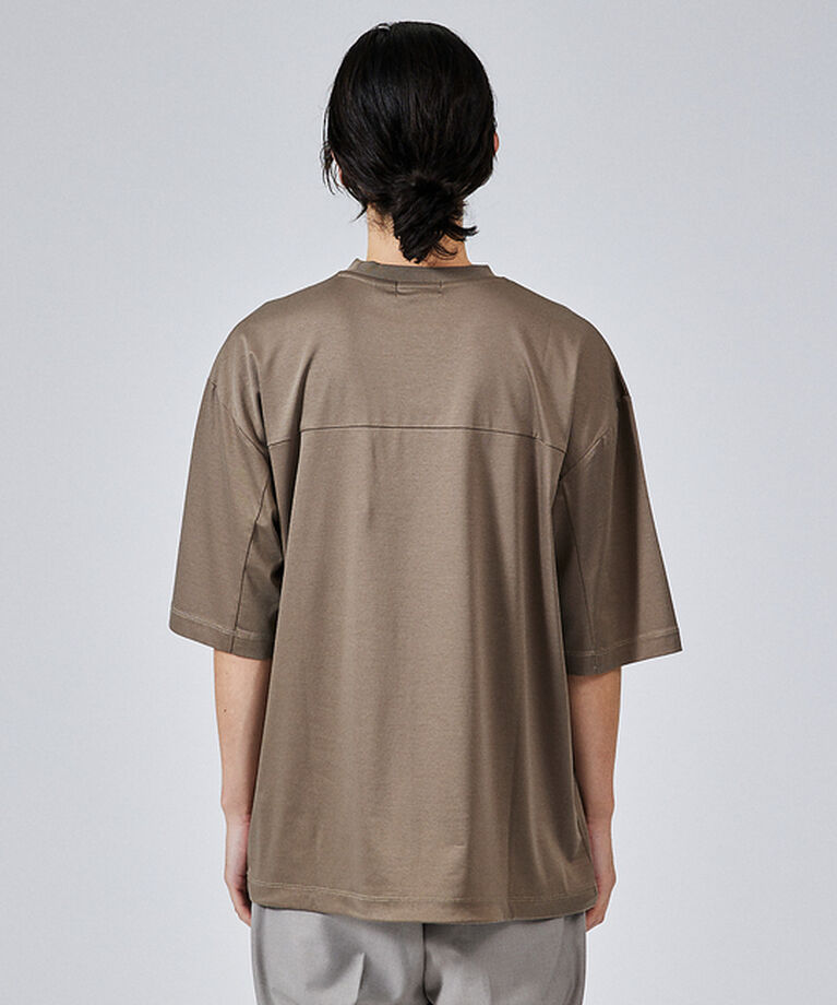 ABAHOUSE「【ドローコード】Wシルケット ドレープ Tシャツ / オーバーサイズ」|Tシャツ・カットソー|
