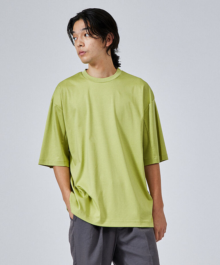 ABAHOUSE「【ドローコード】Wシルケット ドレープ Tシャツ / オーバーサイズ」|Tシャツ・カットソー|