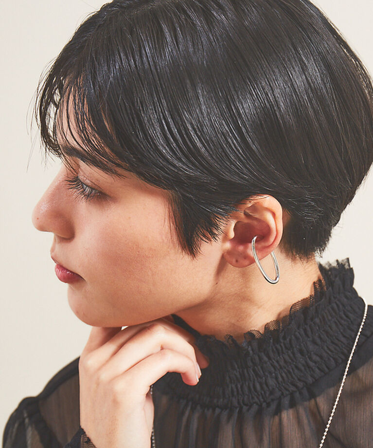 Rouge vif「【MARIHA】lnnocent Light オーバルイヤーカフS」|イヤリング|シルバー