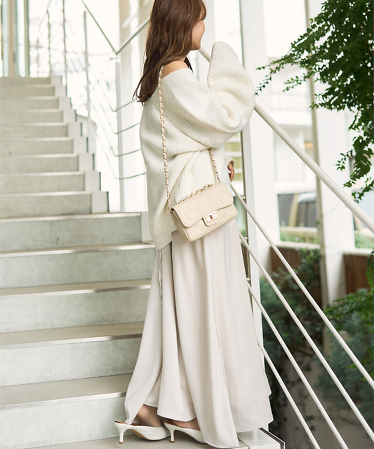 Rouge vif「【一部店舗限定】【2点セット】Vネックニット×キャミワンピセット」|ワンピース|