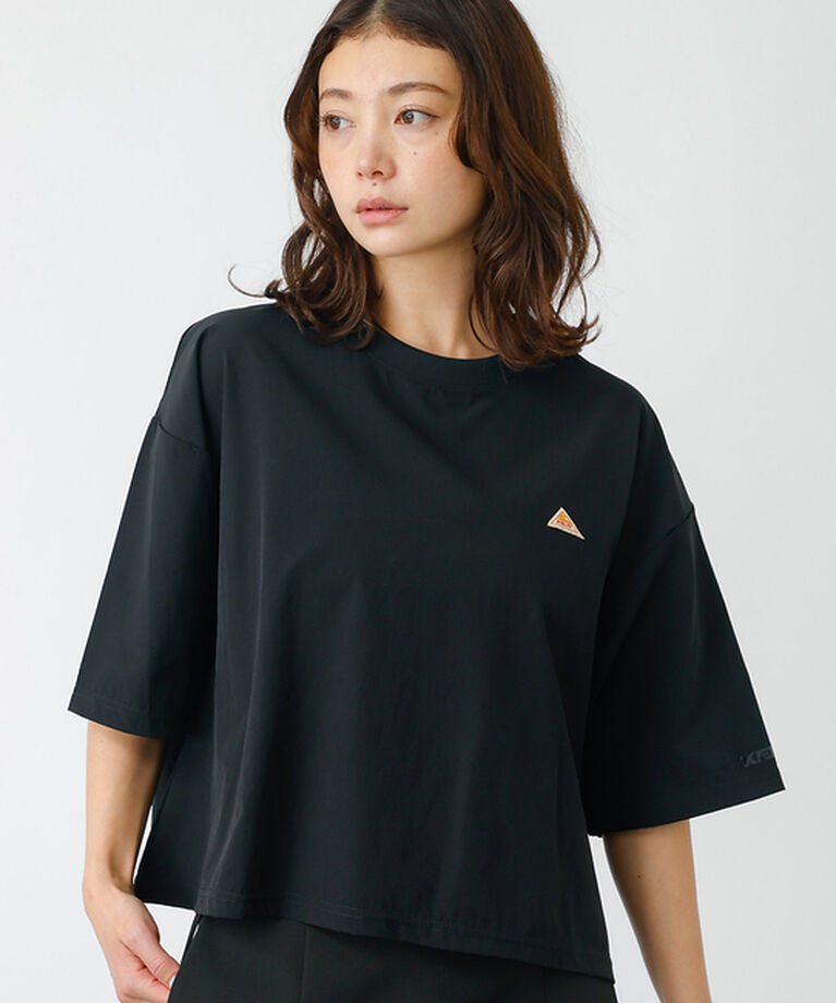 Rouge vif「【KELTY/ケルティー】ラッシュコンフォートクロップドTシャツ　五分丈/速乾/」|Tシャツ・カットソー|ブラック
