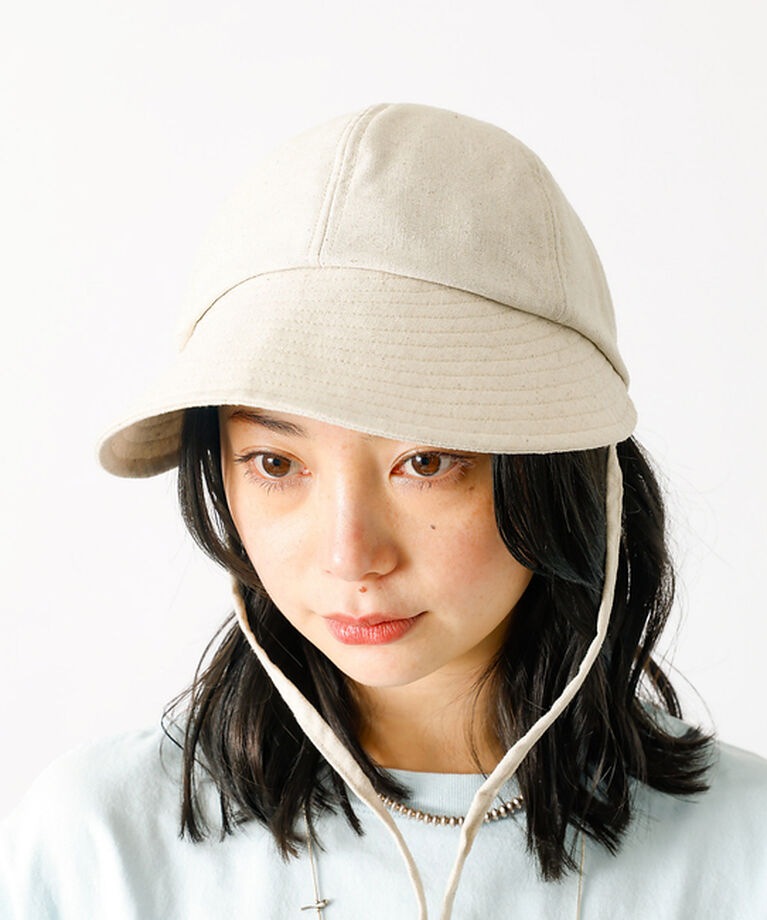 Rouge vif「【Ruben/ルーベン】リネンデイリーキャップ（顎紐付き）【WEB限定】」|その他|アイボリー