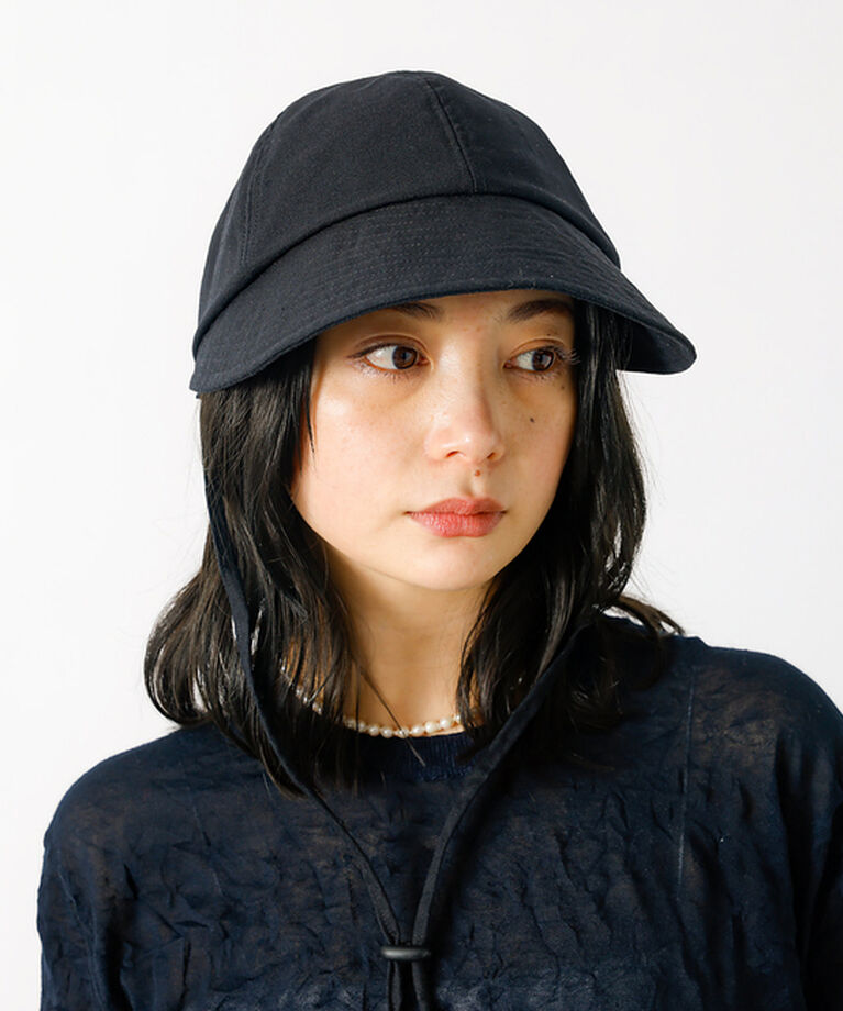 Rouge vif「【Ruben/ルーベン】リネンデイリーキャップ（顎紐付き）【WEB限定】」|その他|ブラック