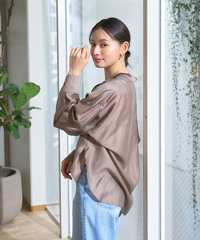 Rouge vif「ポケット付きシアーシャツ」|シャツ・ブラウス|