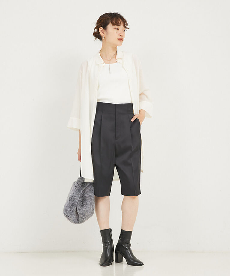 qualite「シアーボイルロングシャツ」|シャツ・ブラウス|