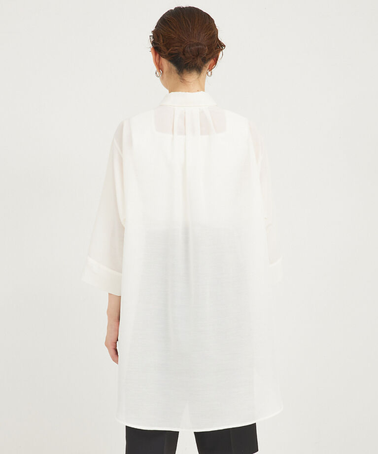 qualite「シアーボイルロングシャツ」|シャツ・ブラウス|