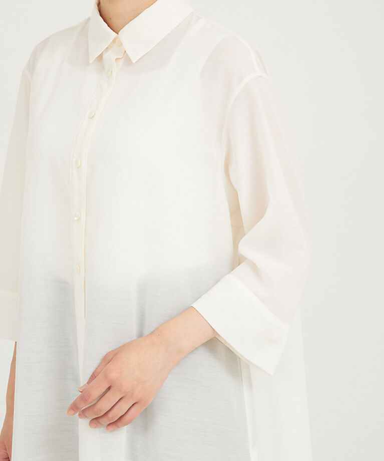 qualite「シアーボイルロングシャツ」|シャツ・ブラウス|