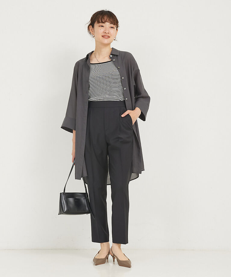 qualite「シアーボイルロングシャツ」|シャツ・ブラウス|